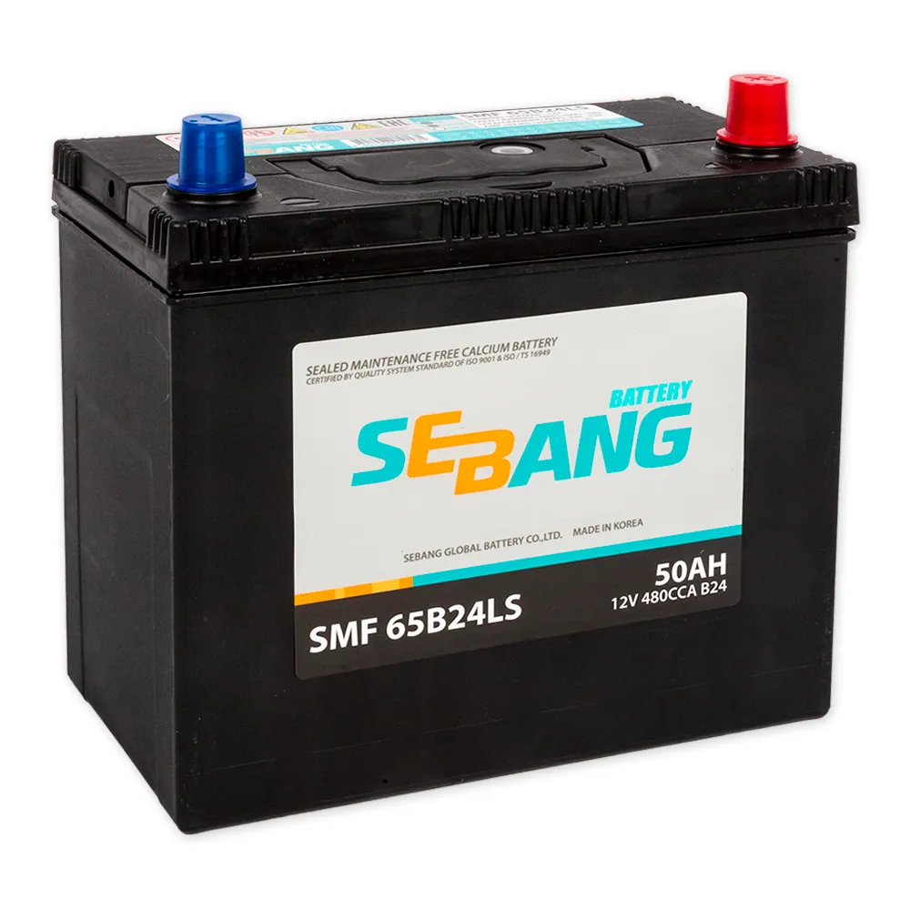 Аккумулятор SEBANG JIS 50 А/ч обратный R+ 238x129x227 B24 EN 480 А
