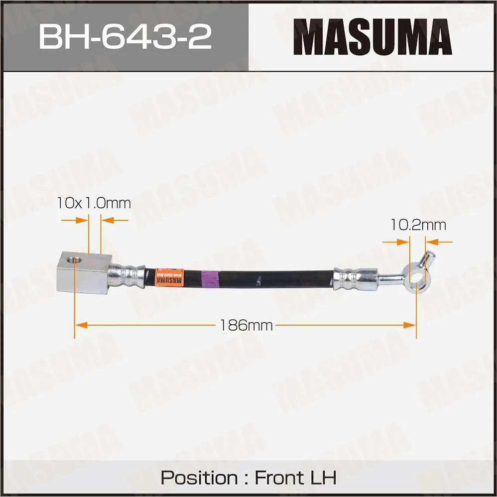 Шланг тормозной MASUMA N- /front/ SKYLINE, EX37 / V36, J50 LH MASUMA BH6432