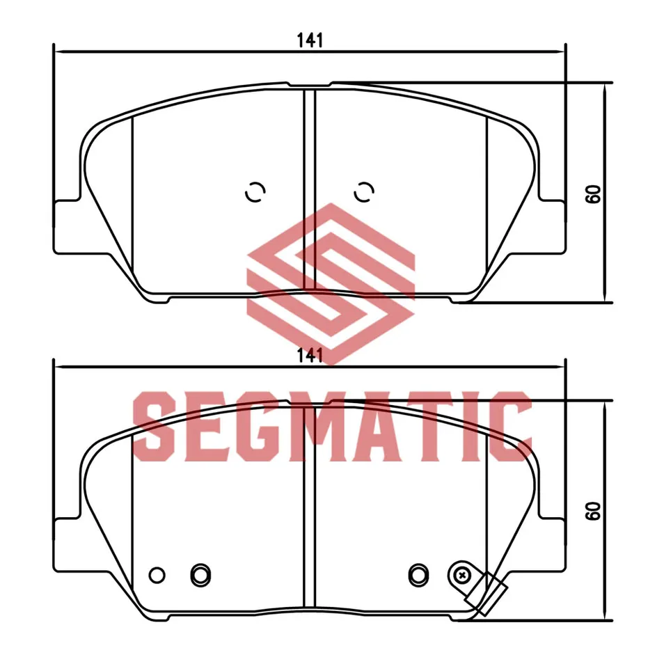 Колодка торм диск пер Hyundai I30 1.6 2012-; Hyundai I30 1.4 2012-; Hyundai I30 1.6 2012- SEGMATIC SGBP2643