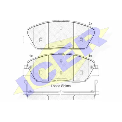 Колодки передние Hyundai Genesis 3.8 08> ICER 181828