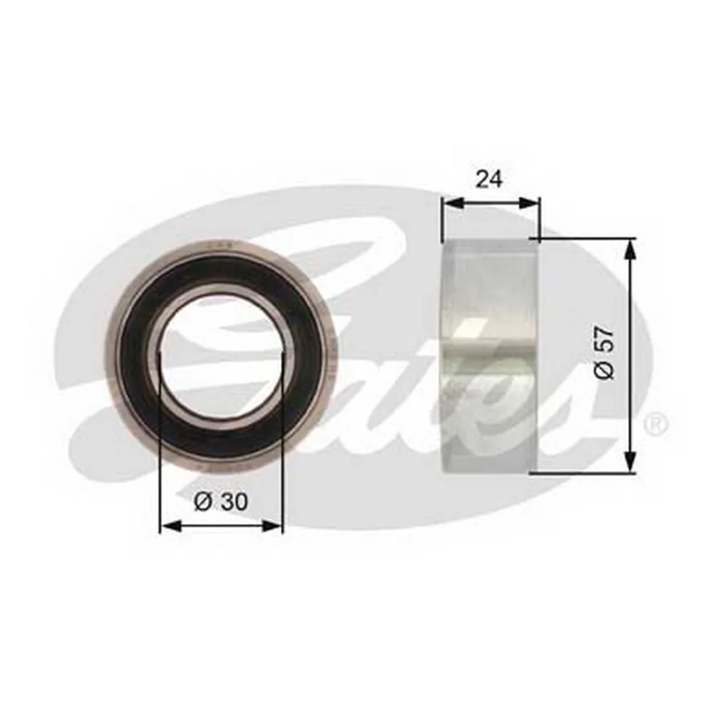 Ролик ремня ГРМ PEUGEOT/FIAT/CITROEN FIAT PUNTO (176) (1.1L 1.2L 1.6L 1.7L) FIAT PU GATES T41121