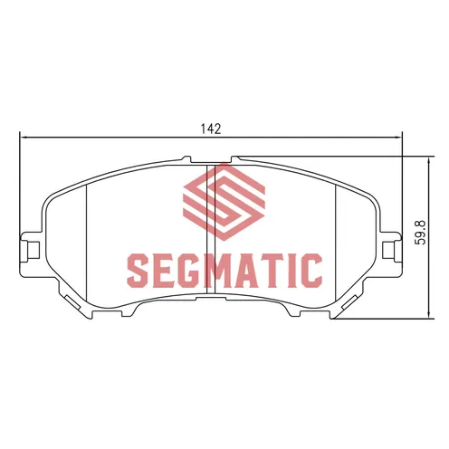Колодка торм диск пер Nissan Qashqai 2.0 2014-; Nissan X-Trail 2.0 2014-; Nissan Qashqai 2.0 2015- SEGMATIC SGBP2578