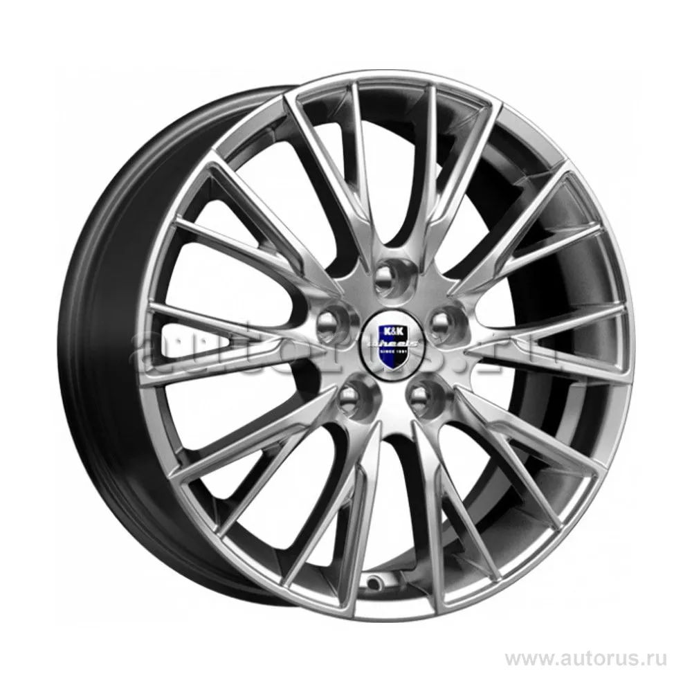 Диск литой R17 6.5J 5x114.3/67.1 ET45 КИК Солт Дарк платинум 91273