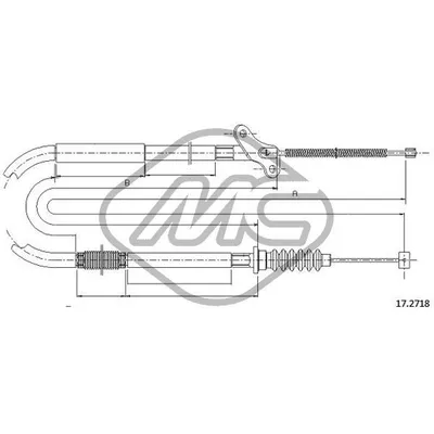 Трос ручника SUZ TROOPER LWB SX-LH Metalcaucho 82018
