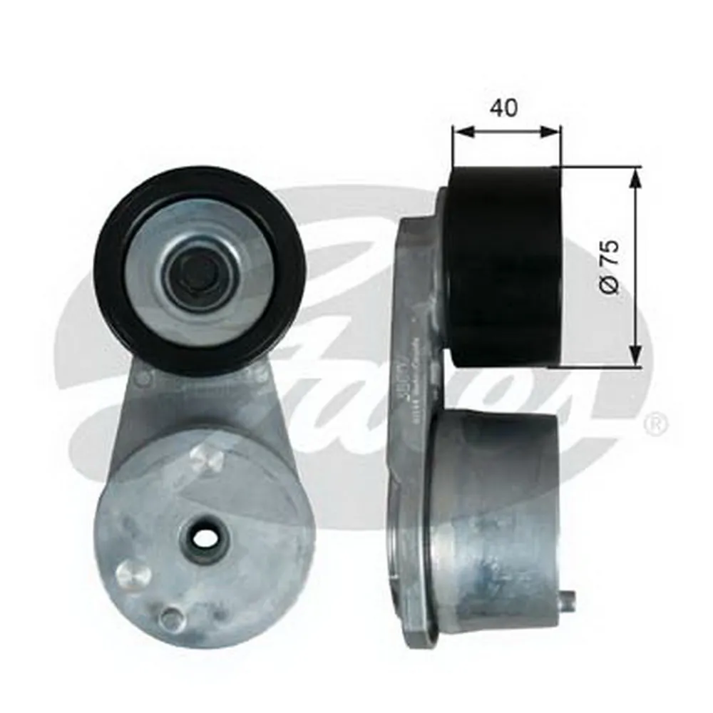 Натяжитель приводного ремня в сборе d 75 w 40 mm VOLVO 73009900 B12 B9 FM FM7 FM9 GATES T38607