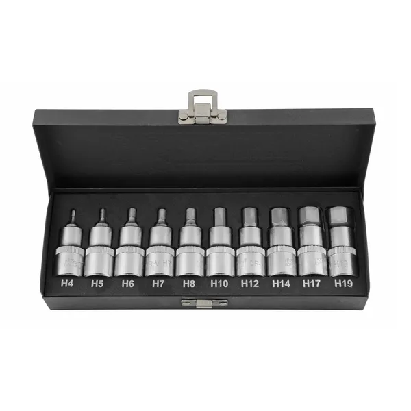 Набор насадок со вставками 1/2Dr шестигран,10 пр, KRAFT KT 700687