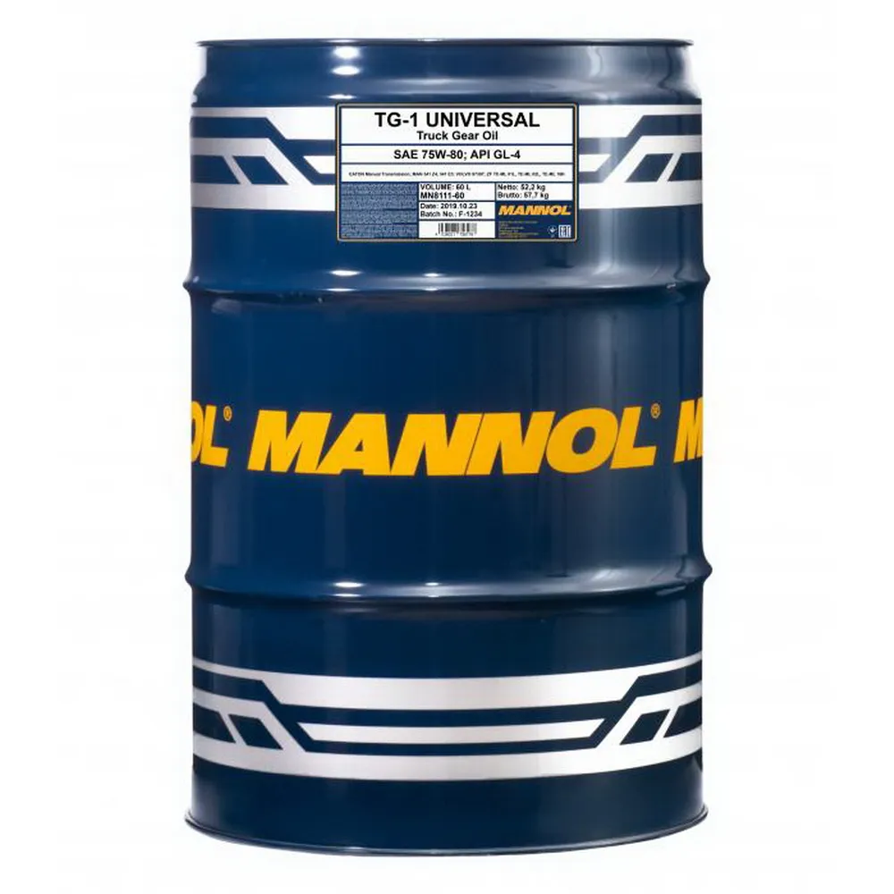 Масло трансмиссионное MANNOL TG-1 Universal 75W-80 синтетическое 60 л MN811160