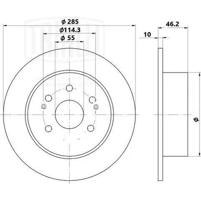 Диск тормозной задний для а/м GEELY COOLRAY (20-) D=285 TRIALLI DF 165111