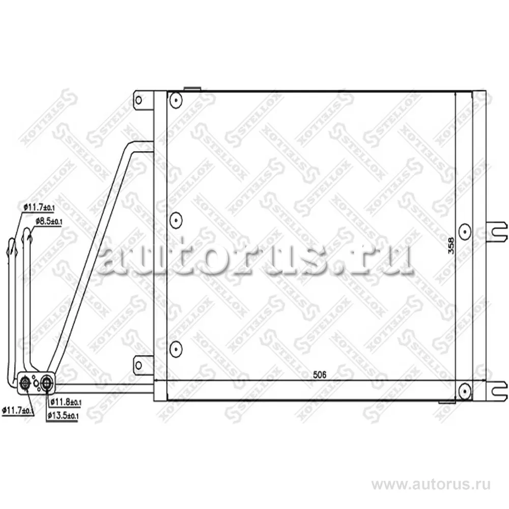 Радиатор конд. Opel Vectra 2.0D STELLOX 10-45143-SX