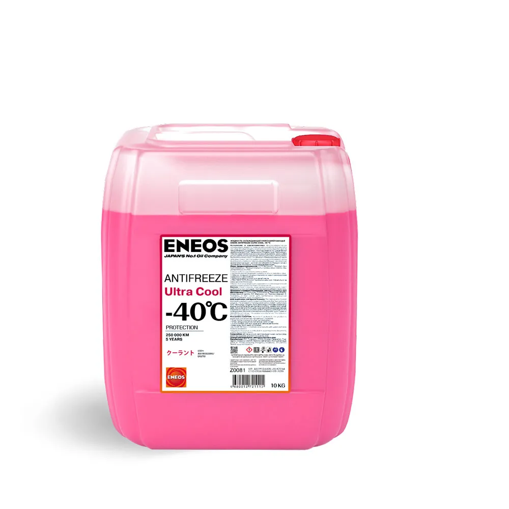 Антифриз ENEOS Ultra Cool G12+ готовый -40C розовый 10 кг Z0081