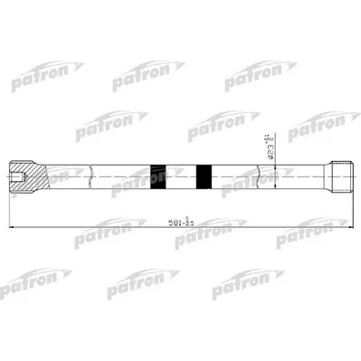 Торсион прав RENAULT MEGANE L580мм, 30-31 зуб. PATRON PTB1003