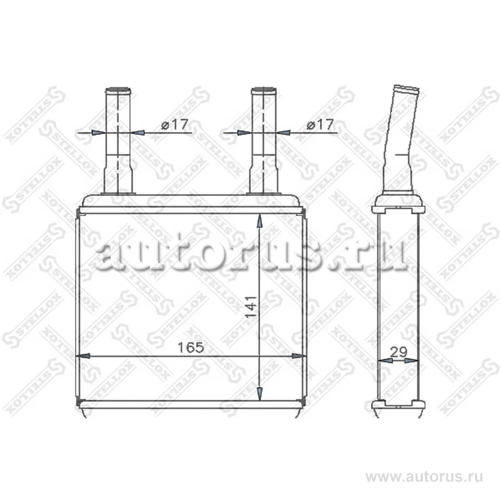 Радиатор печки Hyundai Excel II/Pony II/III all 86-95 STELLOX 10-35113-SX