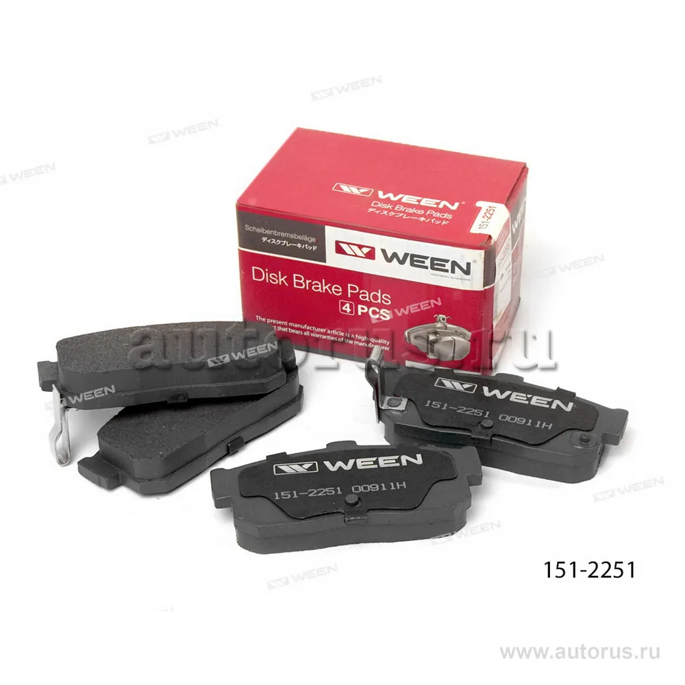 Тормозные колодки дисковые задние NISSAN Cefiro, Maxima QX (A33) WEEN 151-2251