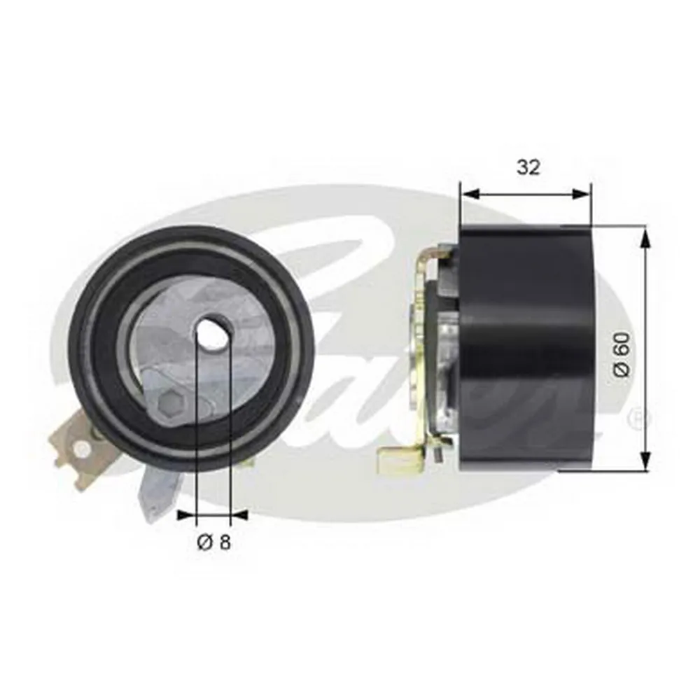 Ролик натяжителя ремня ГРМ RENAULTNISSAN 1.5 dCi 04- GATES T43014