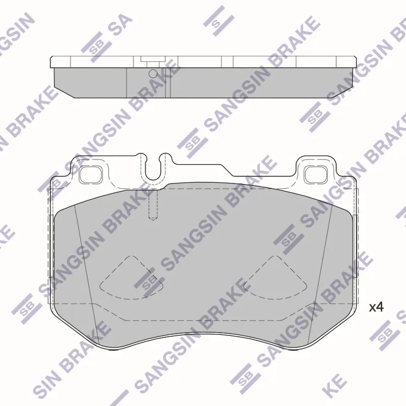 Колодки тормозные передние MERCEDES W205 2014-
