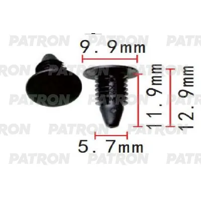 Клипса пластмассовая Chrysler применяемость: обшивка салона PATRON P372007