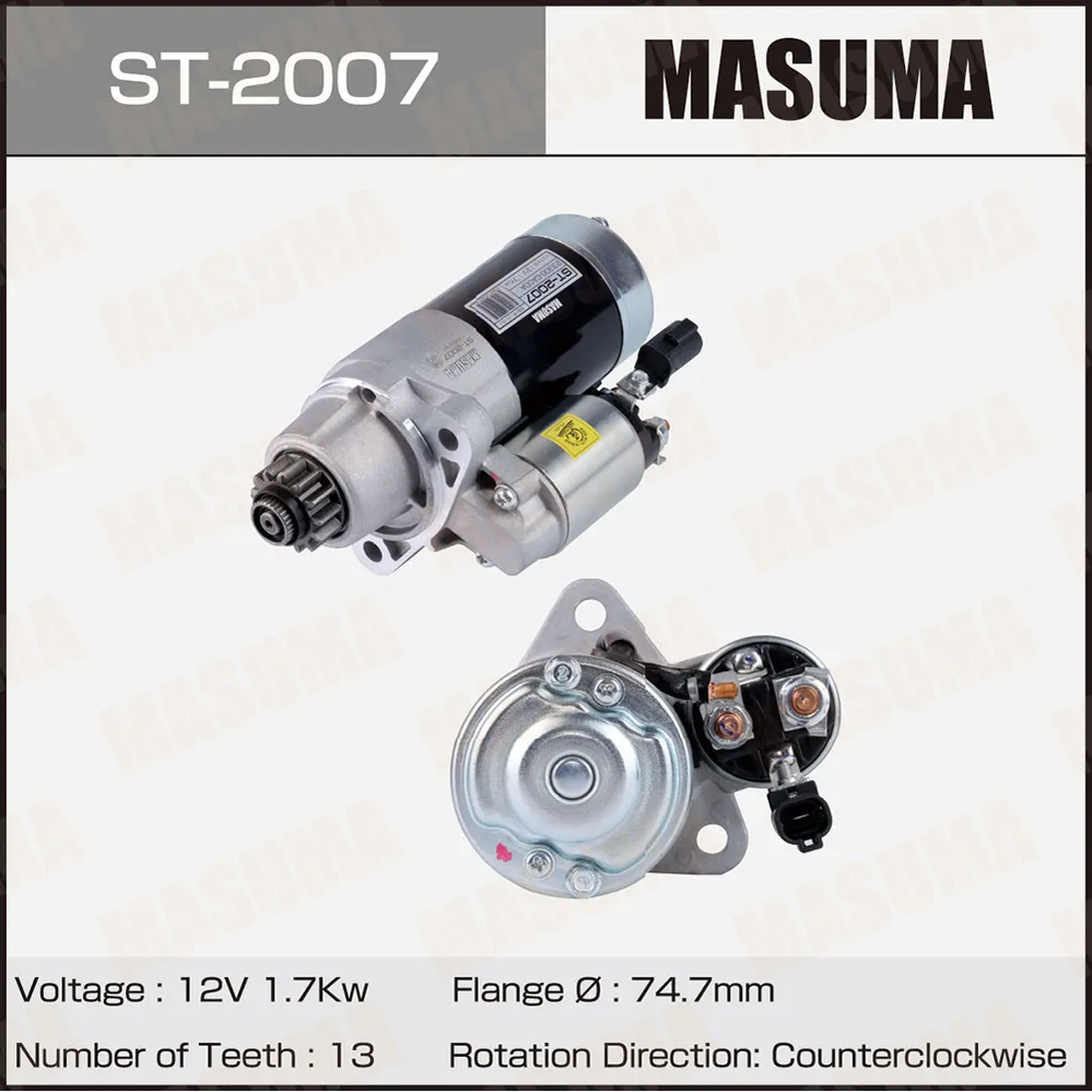 Стартер NISSAN PRESAGE -09 MASUMA ST2007