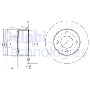 Диск тормозной задний AD 100 DELPHI BG2747