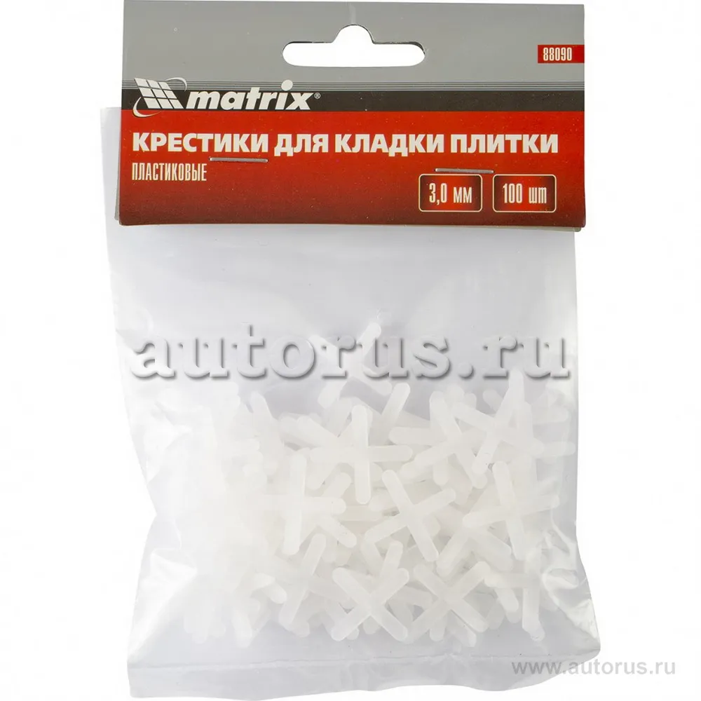 Крестики, 3 мм, для кладки плитки, упаковка 100 шт MATRIX 88090 MATRIX 88090