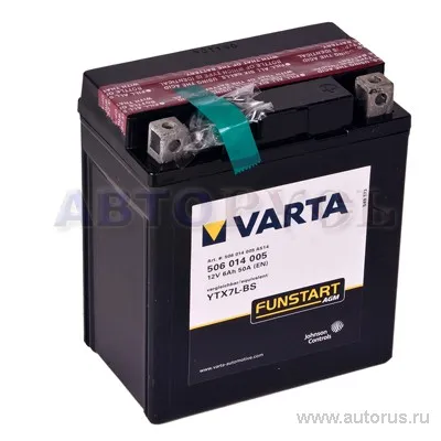 Аккумулятор VARTA moto AGM 6 А/ч прямая L+ 114x71x131 EN50 А