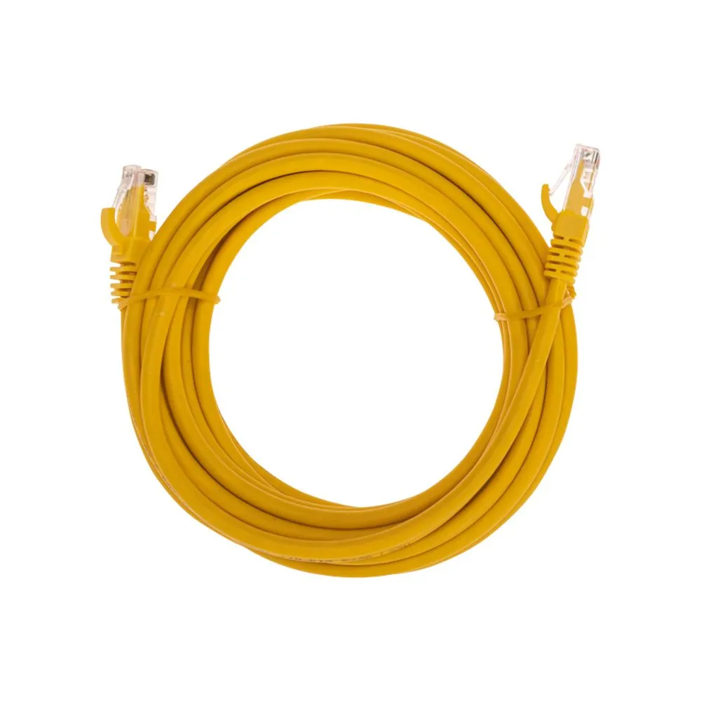 Патч-корд U/UTP CAT 6, RJ45-RJ45, 26AWG, LSZH, желтый, 5м REXANT 02-0295-5