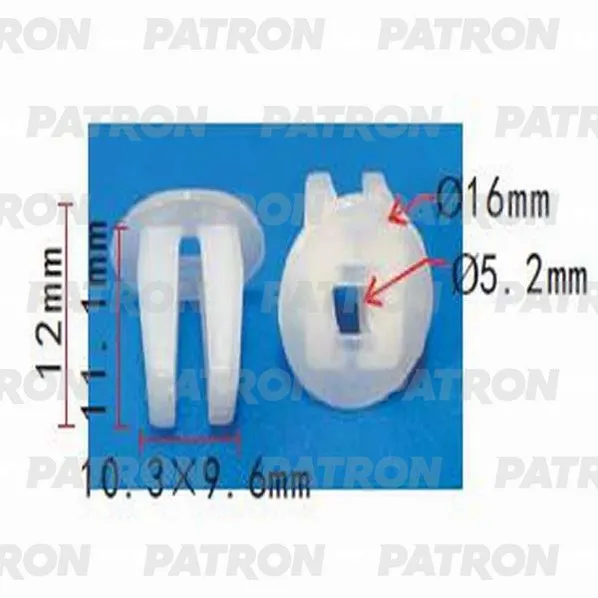 Фиксатор пластиковый зажимной (белый) NISSAN PATRON P37-0579