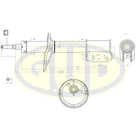 АМОРТИЗАТОР ПЕР ГАЗ RENAULT/DACIA LOGAN 04- G.U.D GSA333741