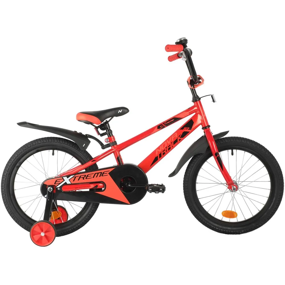 Велосипед 18 хардтейл Novatrack Extreme (2021) количество скоростей 1 рама сталь 11,5 красный