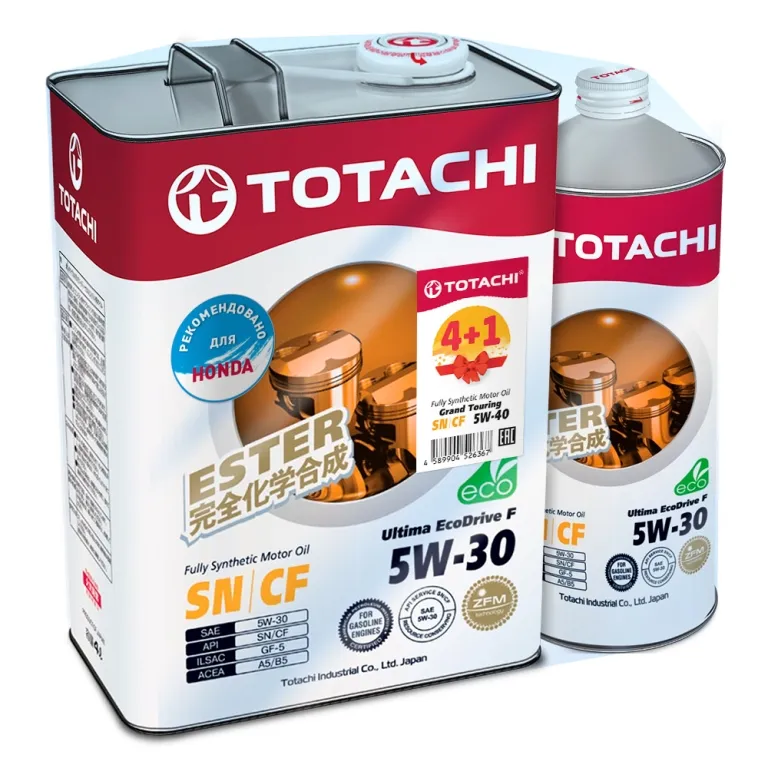 Масло моторное TOTACHI Ultima Eco Drive F 5W-30 синтетическое 4 л + 1 л A4562374690967