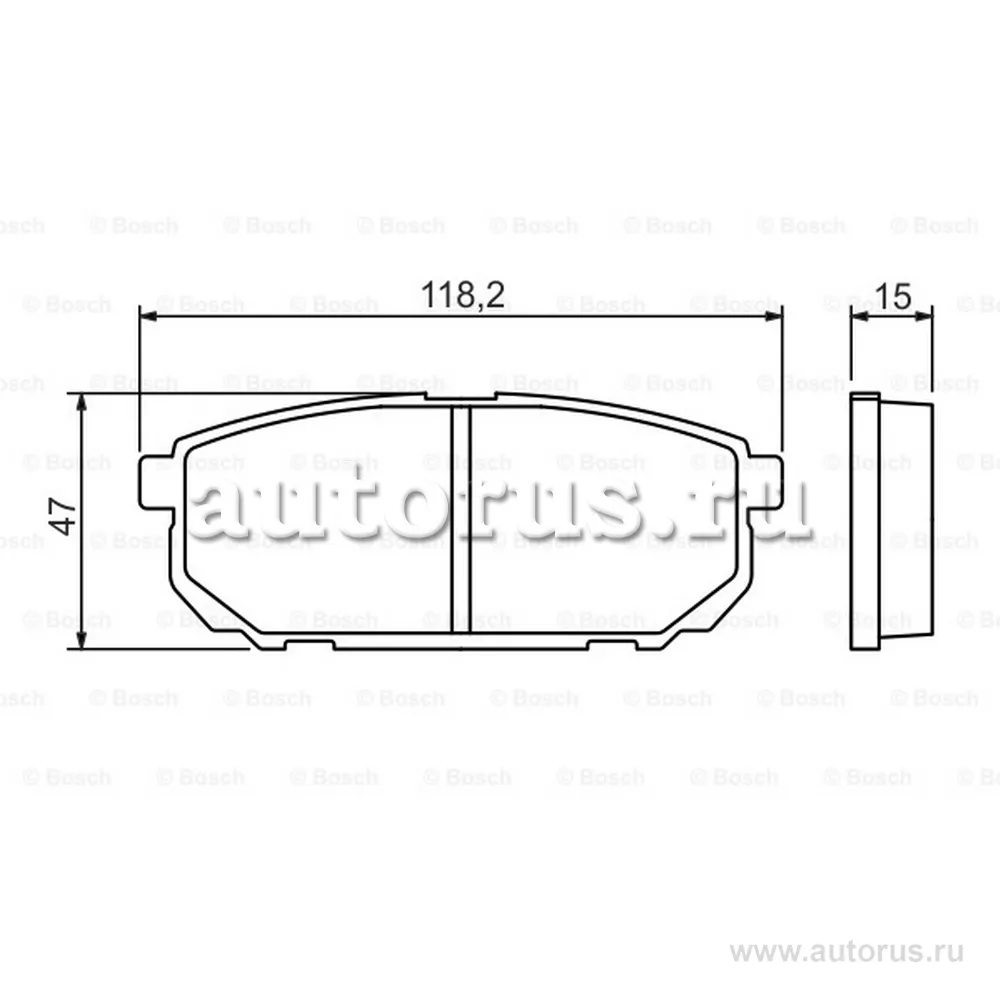 К-кт колодок дисковых KIA SORENTO 02-, BOSCH 0986494388