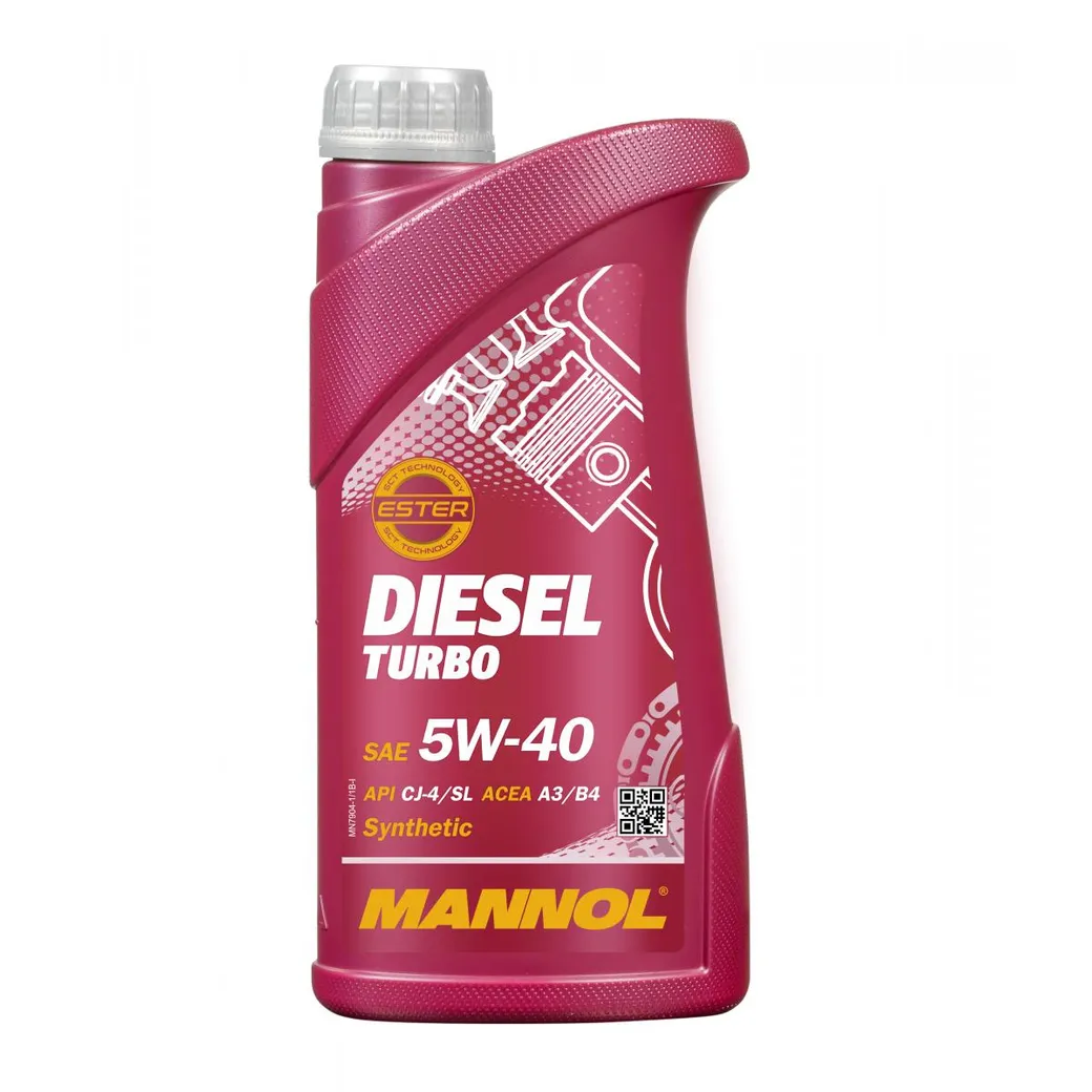 Масло моторное MANNOL Diesel Turbo 5W-40 синтетическое 1 л 1010