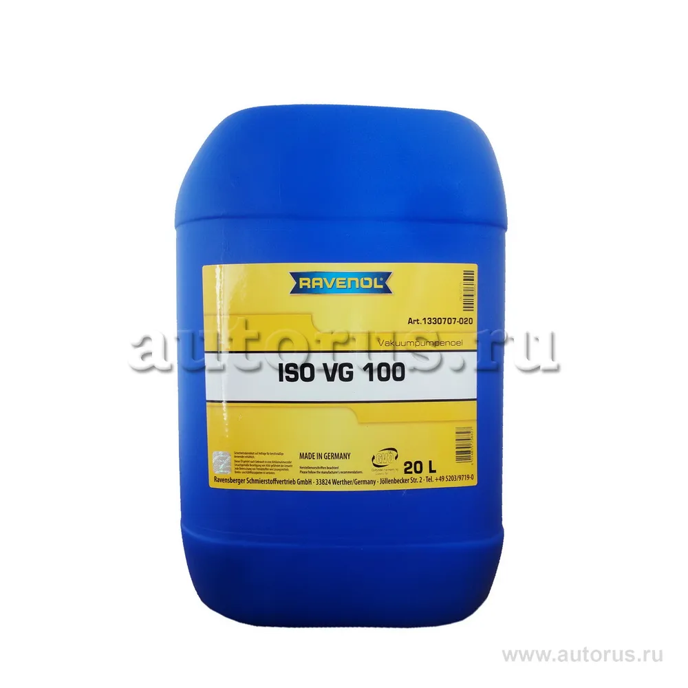 Вакуумное масло RAVENOL Vakuumpumpenoel ISO VG 100 (20л) 1330707-020 (4014835758827)