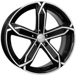 Диск литой R15 6J 5x112/66.6 ET45 КИК X-fighter алмаз черный 14456