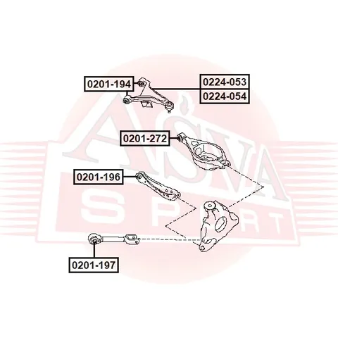 Рычаг ASVA 0224-053