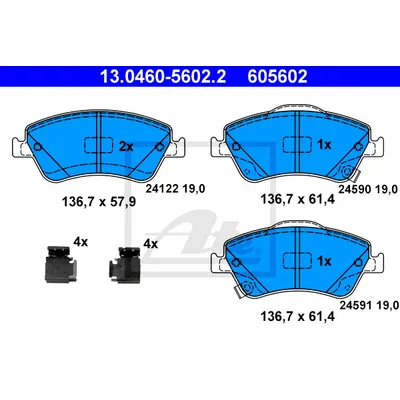 Колодки пер. TOYOTA AURIS 06=>