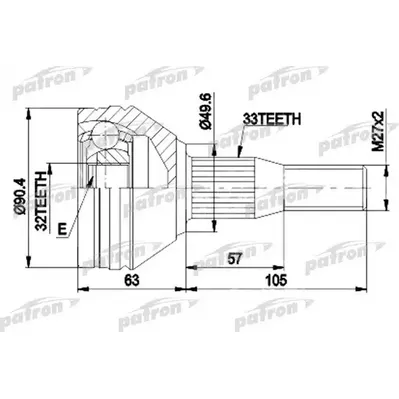 ШРУС наружн к-кт 33x49,6x32 EMPI 87-9838, PONTIAC: TRAN PATRON PCV9838