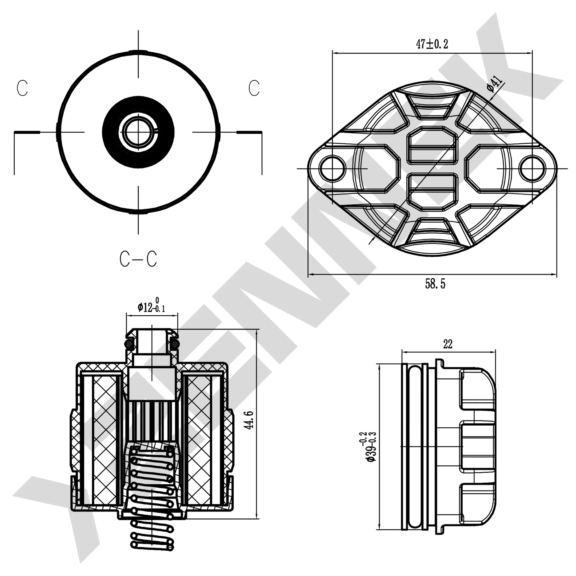 Фильтр муфты HALDEX VOLVO XC90 I 02-15, XC70 97-16, VOLVO V70 99-016 ZENNEK DFH0003