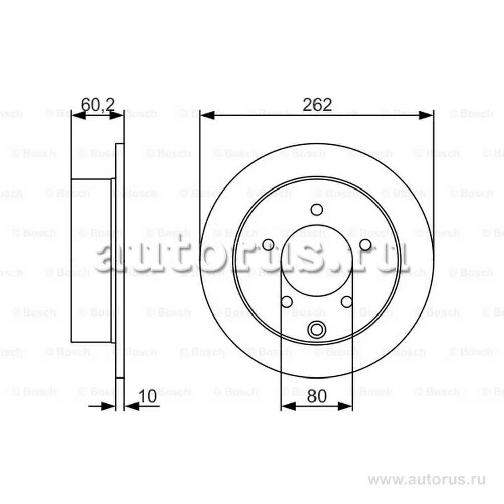 Диск тормозной BOSCH 0986479A41