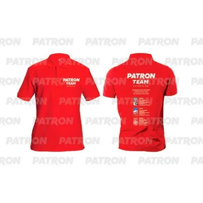 Футболка Поло Patron RU красное, размер M PATRON PCAM3003