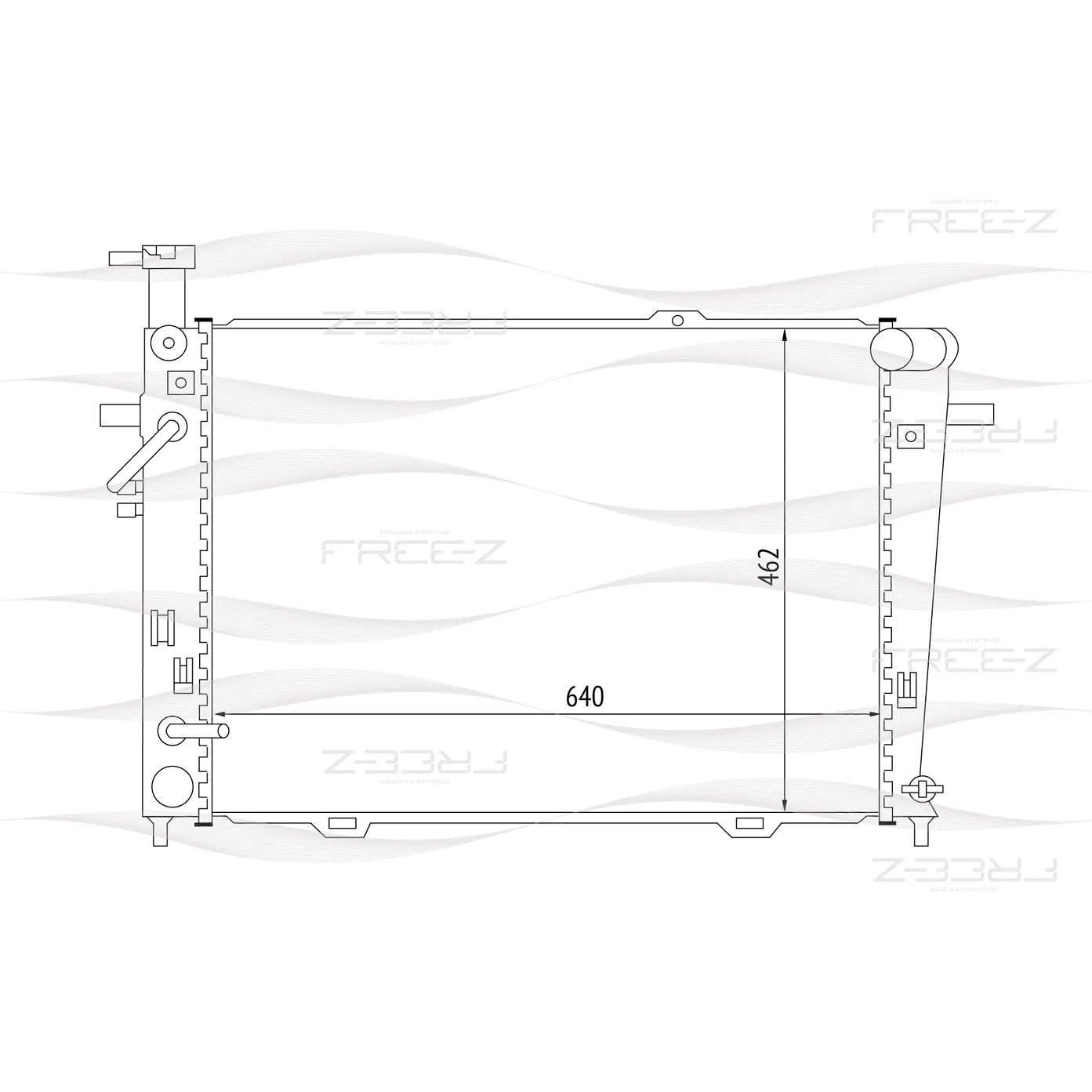 Радиатор охлаждения HYUNDAI Tucson 04-> FREE-Z KK0233