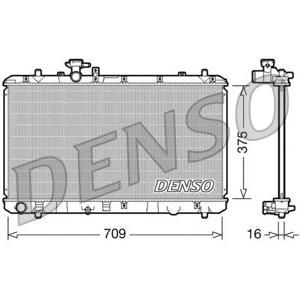 Радиатор основной SUZUKI SX4 1.5/1.6L all МКПП 06-> DENSO DRM47023