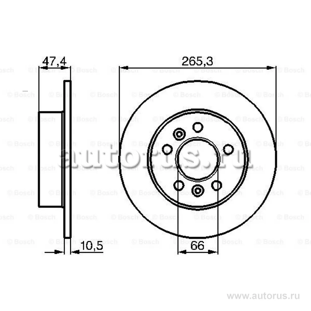 Диск тормозной RENAULT ESPACE 3 (98-) задний (1шт.) BOSCH 0986478305