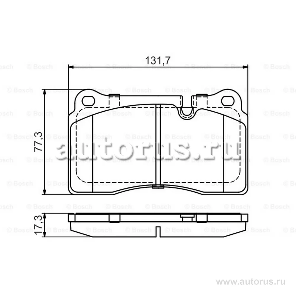 Колодки тормозные передние к-кт BOSCH 0986495446