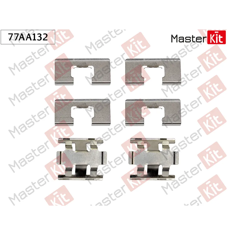 Комплект установочный тормозных колодок Honda CIVIC VI седан (EJ, EK) 1995 - 2001 MASTERKIT 77AA132