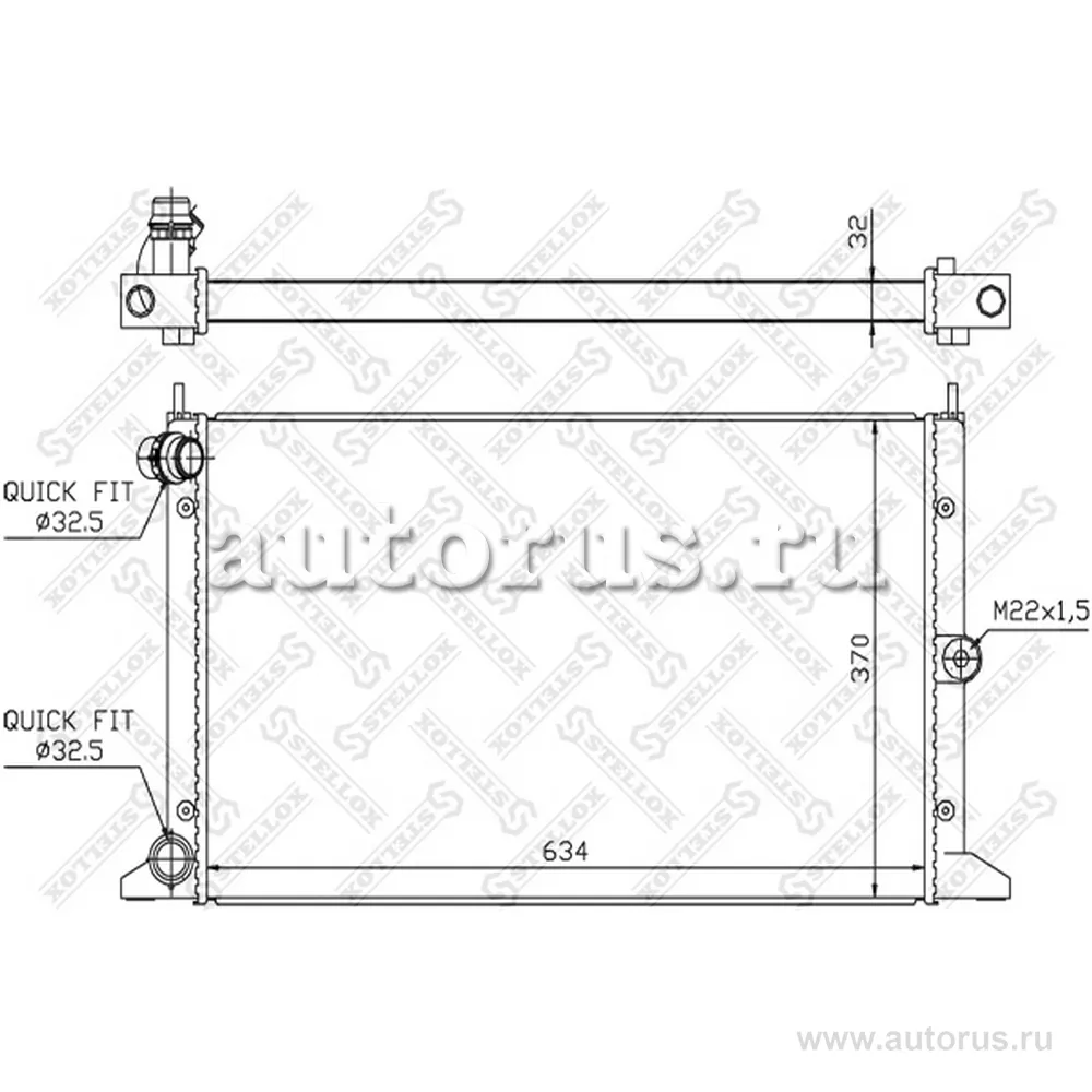 Радиатор системы охлаждения Valeo Classic Ford Galaxy/Seat Alhambra, STELLOX 10-26572-SX