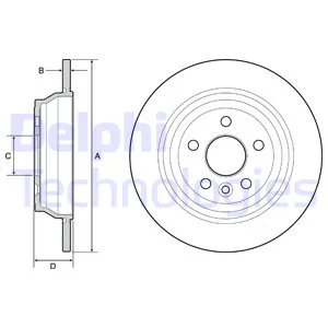 Диск тормозной задний LAND ROVER FREELANDER II DELPHI BG4656C