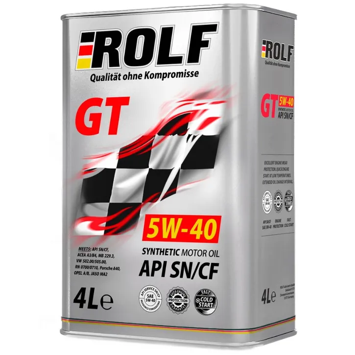 Масло моторное ROLF GT 5W-40 синтетическое 4 л УЦЕНКА! 322229-N6