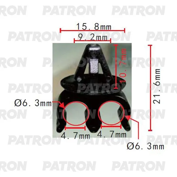 Держатель трубки электропроводки PATRON P37-2101