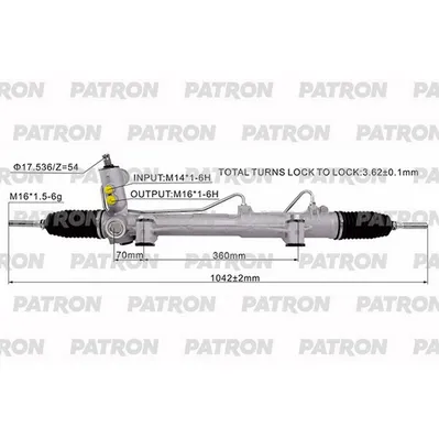 Рейка Рулевая MERCEDES-BENZ M-CLASS (W163) 98-05 PATRON PSG3232