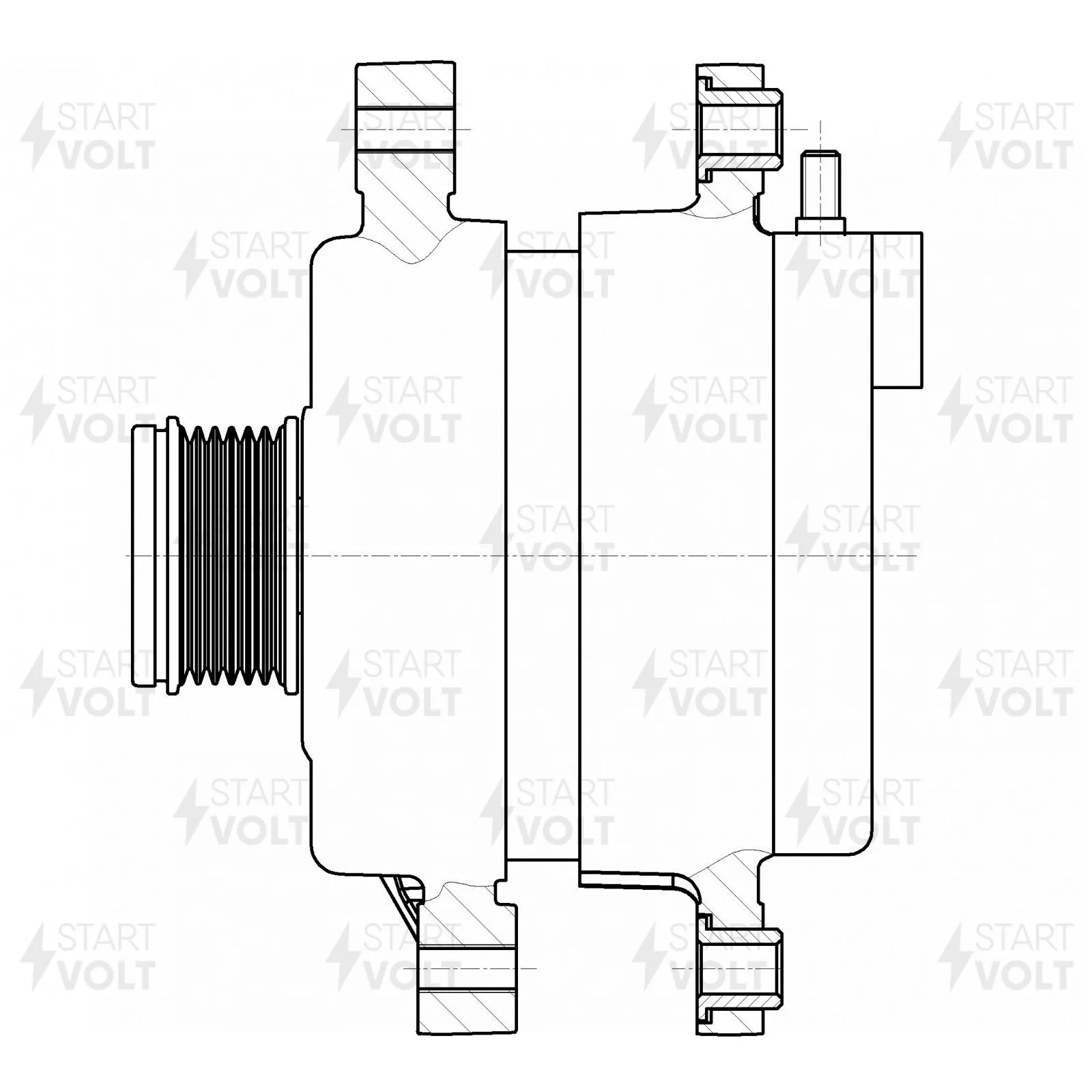 Генератор 150A STARTVOLT LG 0847